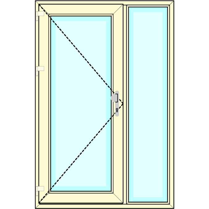 Huisdeur met zijlicht vastglas